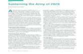 FOCUS Sustaining the Army of 2020 · (TRADOC) and Army Headquarters staffs. DA PAM 600–3 As we navigate our way forward to 2020 and beyond, we are rewriting DA PAM 600–3 to provide