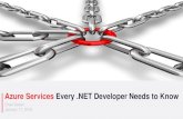 Azure Services Every .NET Developer Needs to Know Services Every... · Azure Services Every Developer Should Know Azure Terminology –Hosting vs Service page 05 Hosting You provide