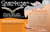 Creatures $5 of the Night - rahwayriver.orgThey feed on a huge variety of night-˜ying insects, including the beetles that devour our crops, the gypsy moths that denude our forests,
