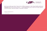 PS18/15: Extending the Senior Managers & Certification Regime … · 2020. 8. 7. · Combined list of FCA and PRA Prescribed Responsibilities 96 Appendix 1 Near-final Rules 100 returns