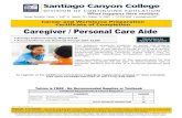 Career and Workforce Preparation Certificate of Completion · 2020. 5. 19. · experience performing caregiver duties which may in-clude nutrition, cleanliness, ambulation, and household