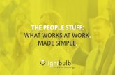 Lightbulb: Life At Work. Made Simple....‘best practices’ to improve performance. Be it opting for a memorable, punchy ... • No role-plays or gimmicky ice-breakers. People generally