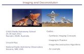 Imaging and Deconvolution - Australia Telescope National ... · Deconvolution – Non-Linear, iterative image-reconstruction Image Reconstruction : Iteratively fit a sky-model to