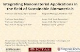 Integrating Nanomaterial Applications in the Field of ... · Global Economic Impact of ALL nanomaterials: Global Market Forecast = $2.5 Trillion by 2014 Shapira and Youtie 2012. THE