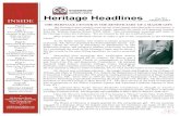 Heritage Headlines - Schwenkfelder Library & Heritage Center Newsletter 2014.pdf · The Heritage Center recently received one of the largest individual gifts in our history: a $1,000,000