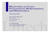 Masterclass on Crane Procurement, Modernization, and … · 2016. 10. 10. · Chinese success Highly competitive ... Cost-cutting measures. 8 of 204 Cost-Cutting Measures Sub-contract