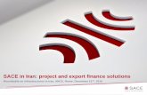 SACE in Iran: project and export finance solutions · reinsurance, financial guarantees, project & structured finance ... Italy-Iran trade flows analysis (2014-2018, euro/mln) 1.156