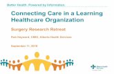 Connecting Care in a Learning Healthcare Organization · • Digital Health Record: high-fidelity data capture, data maps, data integrity checks, access to standard clinical data,