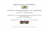 COUNTY GOVERNMENT OF KERICHO 2017-18 (word... · 2019. 5. 9. · 2.1.3 Part C: Performance overview and background for programmes funding The department of Public Services Management