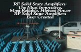 RF Solid State Amplifiers: The Most Innovative, Most ......20 “A” and “W” Series Amplifiers Provide A Wide Range Of Features & Benefits • Highest Output Power In Its Class
