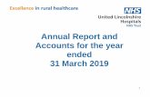 Annual Report and Accounts for the year ended 31 March 2019medicine Chemotherapy Dietetics Medical physics Pain management Vascular surgery Children’s community services Ear, nose
