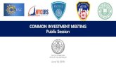 COMMON INVESTMENT MEETING Public Session...• FCI is derived from weighted average of 10- yr US Treasury yield, broad dollar index, broad equity index and investment grade spreads