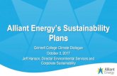 Alliant Energy’s Sustainability...Staying focused on energy efficiency • Iowa Energy Efficiency Plan • Example of success ‒Grinnell College Athletic Facility ‒Annual utility