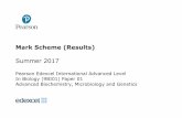 Mark Scheme (Results) - Pearson qualifications...2017/08/16  · In Biology (9BI01) Paper 01 Advanced Biochemistry, Microbiology and Genetics Edexcel and BTEC qualifications are awarded