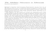 The abolition movement in Minnesota. - History Education MNeducation.mnhs.org/.../abolition-movement-minnesota.pdf · 2017. 3. 27. · The Abolition Movement in Minnesota FRANK KLEMENT
