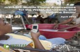 mWASH: Mobile Phone Applications for the Water, Sanitation ......mWASH: Mobile Phone Applications for the Water, Sanitation, and Hygiene Sector 3 urban poor to advocate for better