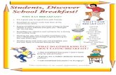 WHY EAT BREAKFAST? WHAT’S FOR BREAKFAST?...WHY EAT BREAKFAST? • It’s a great way to spend time with friends. • Breakfast at school costs less than at the convenience store.