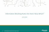 Information Blocking Rules Are Here: Now What? · – Samantha Burch, AHA – Jeff Smith, AMIA – Matt Reid, AMA – Mari Savickis, CHIME Consumers – Ryan Howells, CARIN Alliance