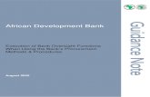 African Development Bank · African Development Bank Execution of Bank Oversight Functions When Using the Bank’s Procurement Methods & Procedures August 2020 e