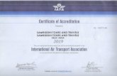 IATA Certificate of Accreditatiol Presented to: HE ...samriddhitravels.com/images/IATA.pdf · SAMRIDDHI TOURS AND TRAVELS SAMRIDDHI TOURS AND TRAVELS DELHI INDIA 2019 This is to cettfy