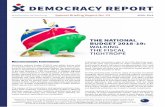 Democracy report - IPPR · Democracy Report is a regular publication featuring analysis and commentary relating to the legislative agenda of the Parliament of the Republic of Namibia.