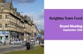 Keighley Town Fund...AOB – Accelerated Projects •1st July 2020, MHCLG offered a grant of up to £750,000 •Criteria: •Capital projects; standalone •Shovel-ready - to be delivered