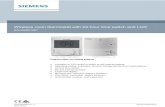 Wireless room thermostat with 24-hour time switch and LCD€¦ · À 24-hour time switch À Service interval reminder À Large LCD display À Minimum and maximum setpoint limitation