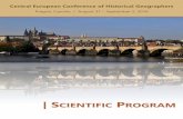 |SCIENTIFIC PROGRAM Program.pdf · Central European Conference ofHistorical Geographers 2016 |Scientific program 2 Instructions for session chairs andpaper presenters Language: The