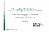 A Hierarchical Model for Object- Oriented Design Quality ......Software Quality Model – ISO 9126 • A hierarchical model, lacking specifics in lower-level details Metrics for object