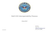 DoD CIO Interoperability Process · The GTG‐F provides PMs with a data‐centric interoperability and compliance analysis process • Guides PMs to better identify interoperability