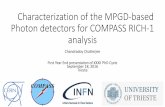 Characterization of the MPGD-based Photon detectors for ...thgem.ts.infn.it/PapersTalks/Chandra_First_YEND.pdf · • I took part in the RICH hardware maintenance at CERN. To have