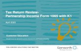 Tax Return Reivew - Partnership Income Form 1065 with K1 · Tax Return Reivew - Partnership Income Form 1065 with K1 Author: Genworth Mortgage Insurance Subject: Use this presentation