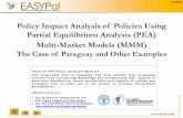 Policy Impact Analysis of Policies Using Partial ... · which a partial multi market model is based. Identify channels through which a policy measure impacts on costs, revenues, ...