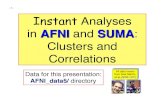 Clusters and Correlations - afni.nimh.nih.gov...–1– Instant Analyses in AFNI and SUMA: Clusters and Correlations" Data for this presentation:" AFNI_data5/ directory" All data herein"