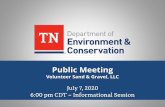 Public Meeting - Tennessee · 2020. 7. 7. · • The public meeting will be presented via a WebEx video-teleconference. –5:45 pm CDT - The video-teleconference will open to participants