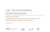 THE$$PHILANTHROPIC$$ CONVERSATION - Wealth …...The vast majority of High Net Worth Individuals are already philanthropic, though there is room for improvement in the levels of giving.