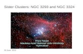 Sister Clusters: NGC 3293 and NGC 3324 · 6/24/2015  · 24 June 2015 Sister Clusters: NGC 3293 and NGC 3324 Priya Hasan ... 24 June 2015 Clusters in Carina Catalogue Equatorial Galactic