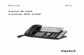 T26 User Manual-V50.1 - TIPTEL · Enterprise IP Phone Getting Started - 3 - Connect Network and Power. 1) Attach the Stand, as shown below: 2) Connect Handset and Headset, as shown