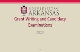 Grant Writing and Candidacy ExaminationsCandidacy Examination Formats (cont’d) • Written – Equivalentof a national/federal post- doctoral fellowship proposal • Oral – Defense