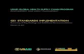 GS1 STANDARDS IMPLEMENTATION€¦ · GS1-based Regional Distribution Center/Warehouse Management SME ... supply chain to GHSC-PSM as part of the larger supply chain ... o Pallet-level