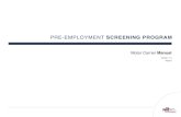 PRE-EMPLOYMENT SCREENING PROGRAM€¦ · ‣ Welcome to the Pre-Employment Screening Program! ‣ This manual offers an overview on the PSP application for motor carrier users. ‣