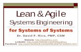 Lean & Agile · Lean & Agile Systems Engineering for Systems of Systems Dr. David F. Rico, PMP, CSM ... Cobol 74 (Cobol I) 220 FORTRAN 210 Cobol 85 (Cobol II) 175 Pascal 160 PL/1