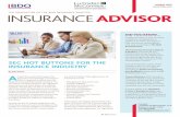 SEC HOT BUTTONS FOR THE - Lumsden McCormick, LLP€¦ · commercial P&C insurance in the fourth quarter of 2014. Insured losses from severe winter weather in the U.S. this year are