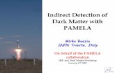Indirect Detection of Dark Matter with PAMELAmctp/SciPrgPgs/events/2009/LHC/... · PAMELA detectors. GF: 21.5 cm. 2. sr Mass: 470 kg. Size: 130x70x70 cm. 3. Power Budget: 360W . Spectrometer.