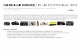 CAMILLE ROCHE FILM PHOTOGRAPHER · CAMILLE ROCHE / FILM PHOTOGRAPHER 1323 N Calvert Street, Baltimore, 21202 MD, USA / !+1-443-905-0690 / " +33-6-12-69-3000 # camilleroche.b@gmail.com