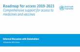 Roadmap for access 2019-2023 Comprehensive support for ......Informal Discussion with Stakeholders Roadmap for access 2019-2023 Comprehensive support for access to medicines and vaccines