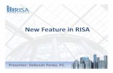 New Feature in RISA...Microsoft PowerPoint - New Features Webinar.ppsx Author: DebbieP Created Date: 2/21/2013 1:32:35 PM ...