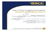 Title II Tribal Youth Grant Program Title II Tribal Youth Grant Program Eligible Applicants: Federally