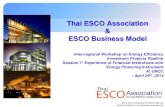 Thai ESCO Association ESCO Business Model · Thailand, Thai ESCO Association was established at the end of 2012 to play a central role to conduct projects. Commendation system for