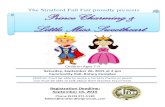 The Stratford Fall Fair proudly presents Prince Charming ... · LITTLE PRINCE CHARMING & MISS SWEETHEART ENTRY FORM NAME ADDRESS PHONE NUMBER EMAIL PARENT /GARDIAN DATE OF BIRTH TITLE